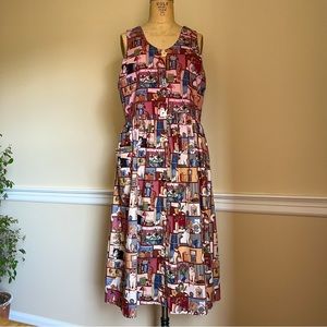 Vintage 1990s “cat’s meow” pinafore jumper dress